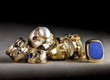 18ct gold and gems rings